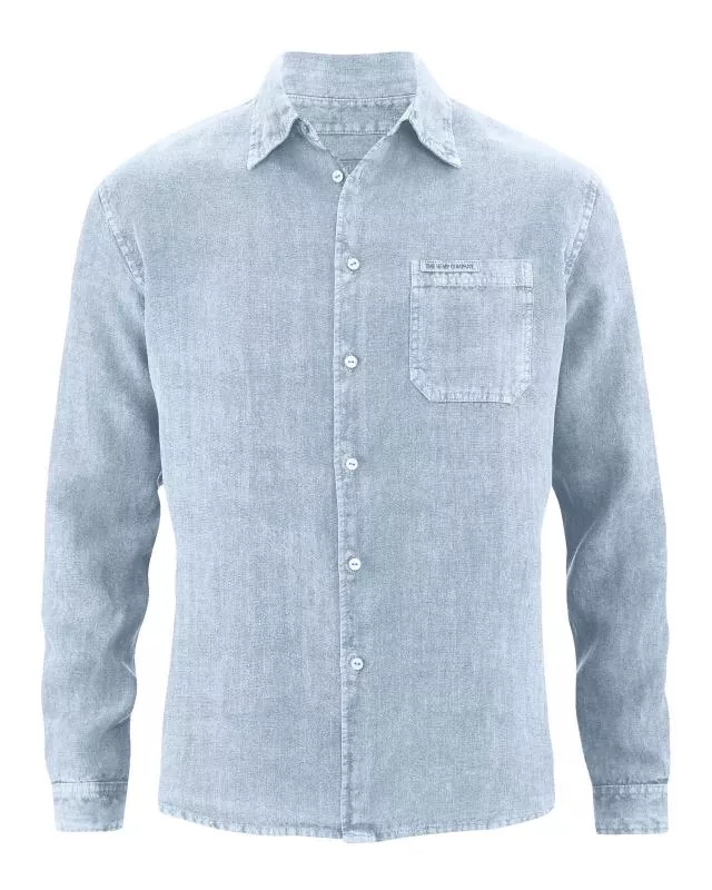 HempAge Hanf Hemd - Farbe clearsky aus 100% Hanf