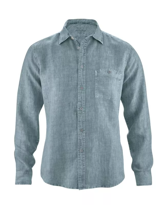 HempAge Hanf Hemd - Farbe aloe aus 100% Hanf