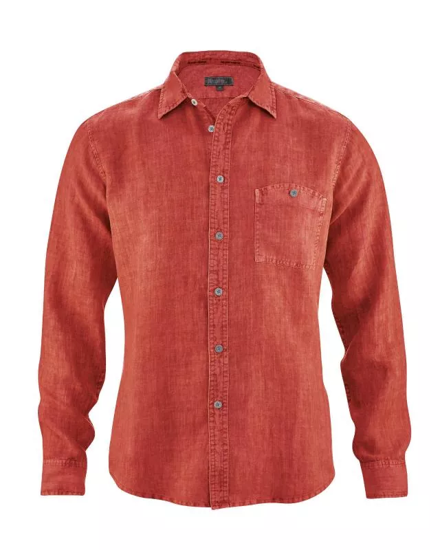 HempAge Hanf Hemd - Farbe rosehip aus 100% Hanf