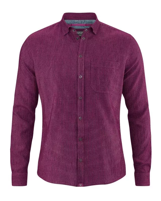 HempAge Hanf Hemd - Farbe berry aus Hanf und Bio-Baumwolle