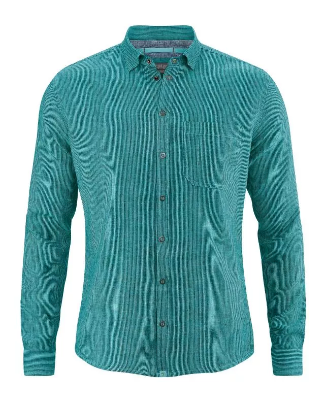 HempAge Hanf Hemd - Farbe turquoise aus Hanf und Bio-Baumwolle