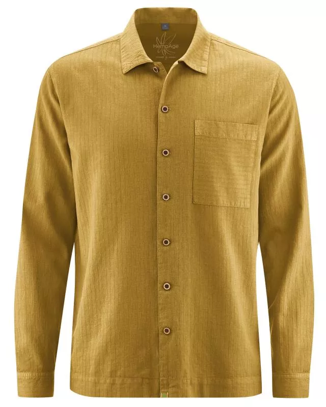 HempAge Hanf Hemd - Farbe peanut aus Hanf und Bio-Baumwolle