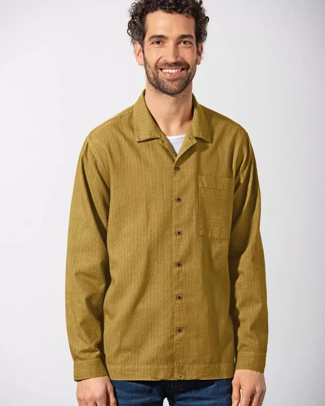 HempAge Hanf Hemd - Farbe peanut aus Hanf und Bio-Baumwolle