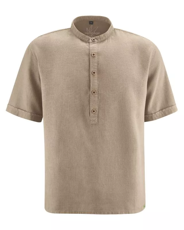 HempAge Hanf Hemd - Farbe grit aus Hanf und Bio-Baumwolle