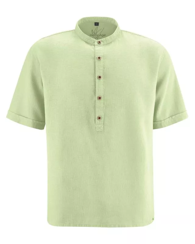 HempAge Hanf Hemd - Farbe matcha aus Hanf und Bio-Baumwolle