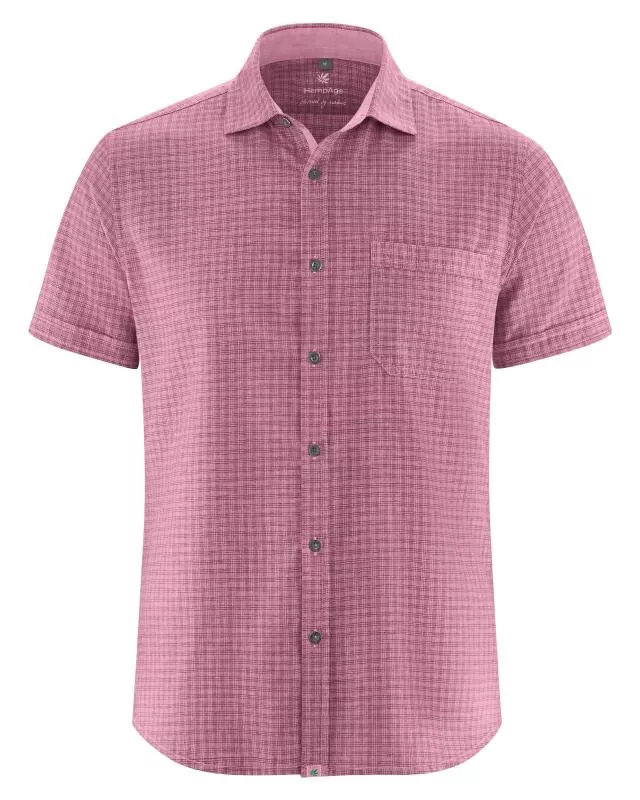 HempAge Hanf Hemd - Farbe rose aus Hanf und Bio-Baumwolle