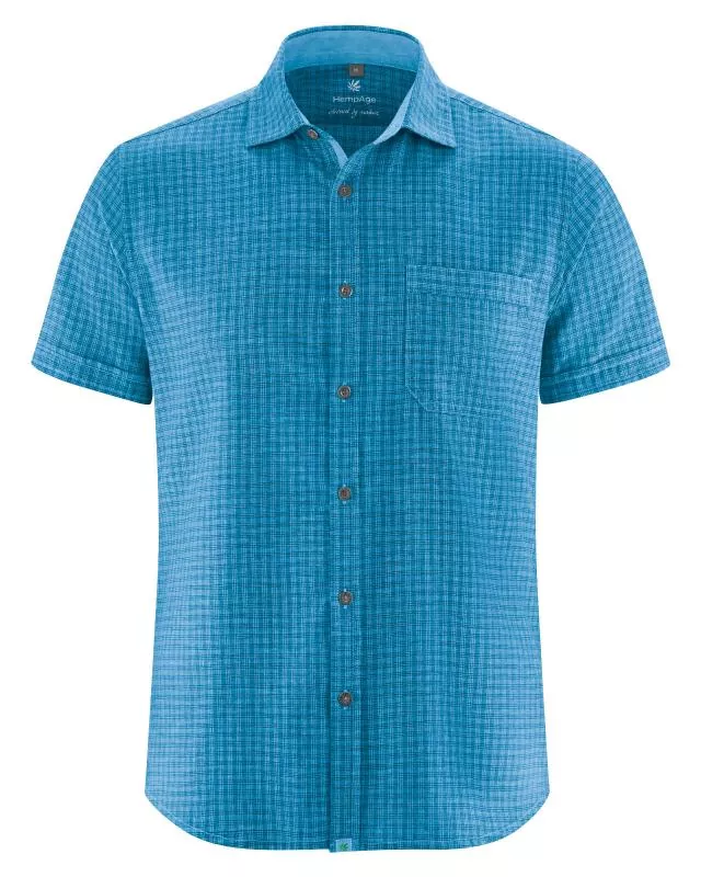 HempAge Hanf Hemd - Farbe topaz aus Hanf und Bio-Baumwolle