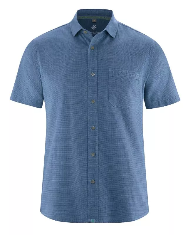 HempAge Hanf Hemd - Farbe blueberry aus Hanf und Bio-Baumwolle