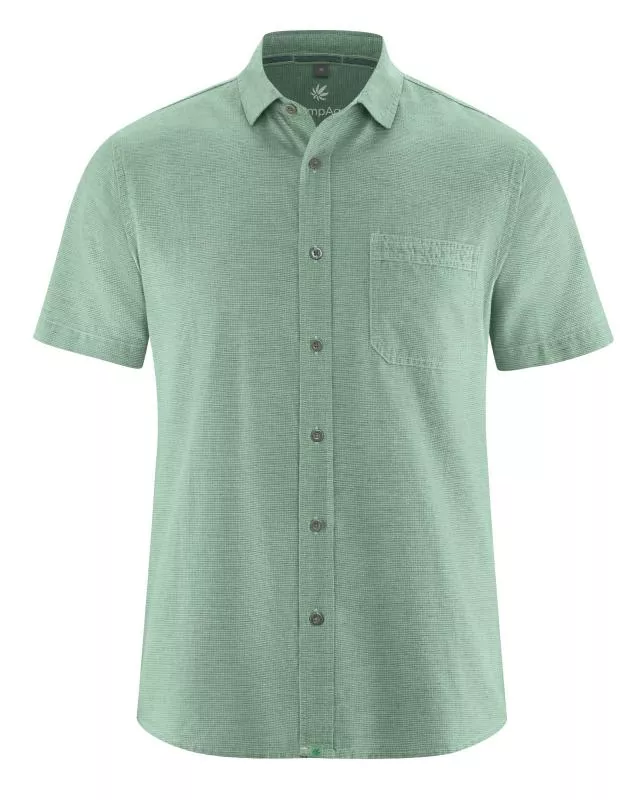 HempAge Hanf Hemd - Farbe menta aus Hanf und Bio-Baumwolle