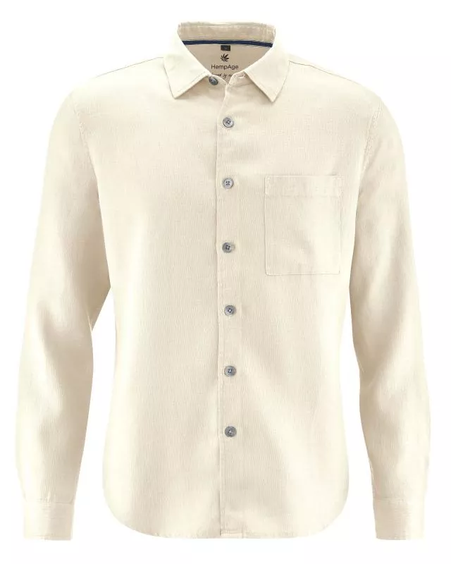 HempAge Hanf Hemd - Farbe offwhite aus Hanf und Bio-Baumwolle