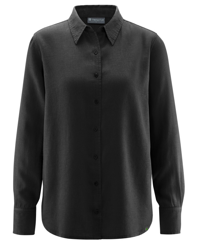 HempAge Hanf Bluse - Farbe black aus Hanf und Bio-Baumwolle
