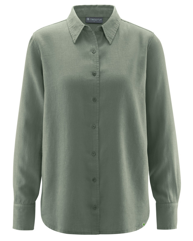 HempAge Hanf Bluse - Farbe thyme aus Hanf und Bio-Baumwolle
