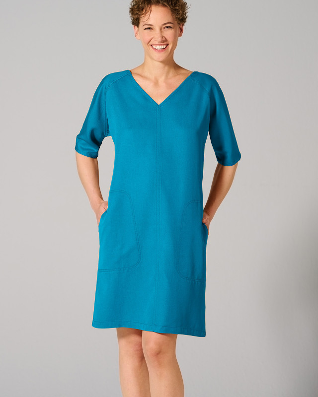 HempAge Hanf Kleid - Farbe azure aus 100% Lyocell