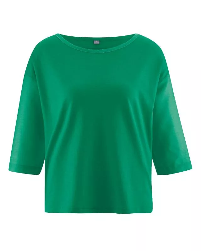 HempAge Hanf Shirt Meril - Farbe smaragd aus Hanf und Bio-Baumwolle