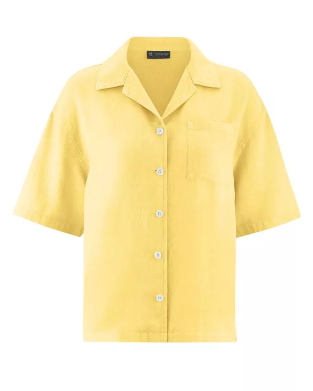 HempAge Hanf Bluse - Farbe butter aus Hanf und Bio-Baumwolle