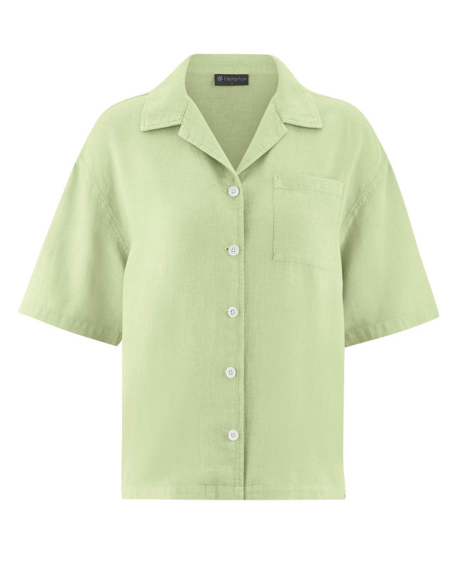 HempAge Hanf Bluse - Farbe matcha aus Hanf und Bio-Baumwolle
