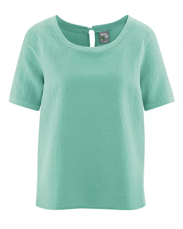 HempAge Hanf Bluse Margaret - Farbe jade aus Hanf und Bio-Baumwolle
