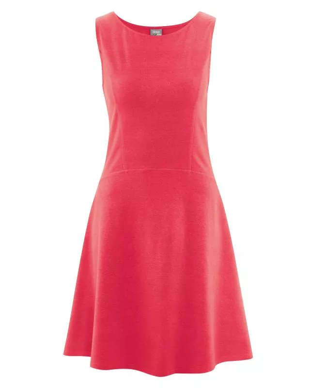 HempAge Hanf Kleid - Farbe tomato aus Hanf und Bio-Baumwolle