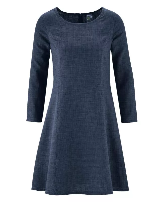 HempAge Hanf Kleid - Farbe wintersky aus Hanf und Bio-Baumwolle