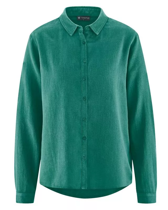 HempAge Hanf Bluse - Farbe jungle aus Hanf und Bio-Baumwolle