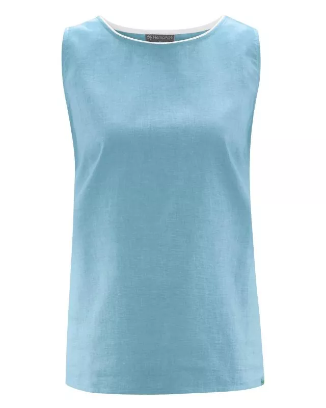 HempAge Hanf Blusen Top - Farbe wave aus Hanf und Bio-Baumwolle