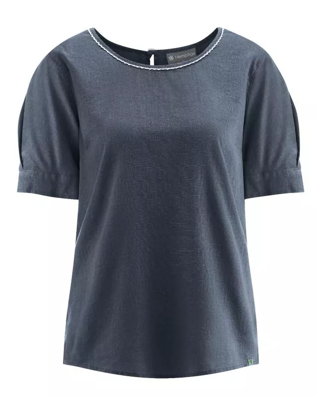 HempAge Hanf Bluse - Farbe dark aus Hanf und Bio-Baumwolle