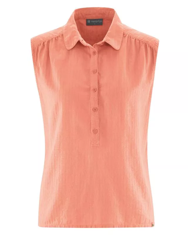HempAge Hanf Bluse - Farbe peach aus Hanf und Bio-Baumwolle