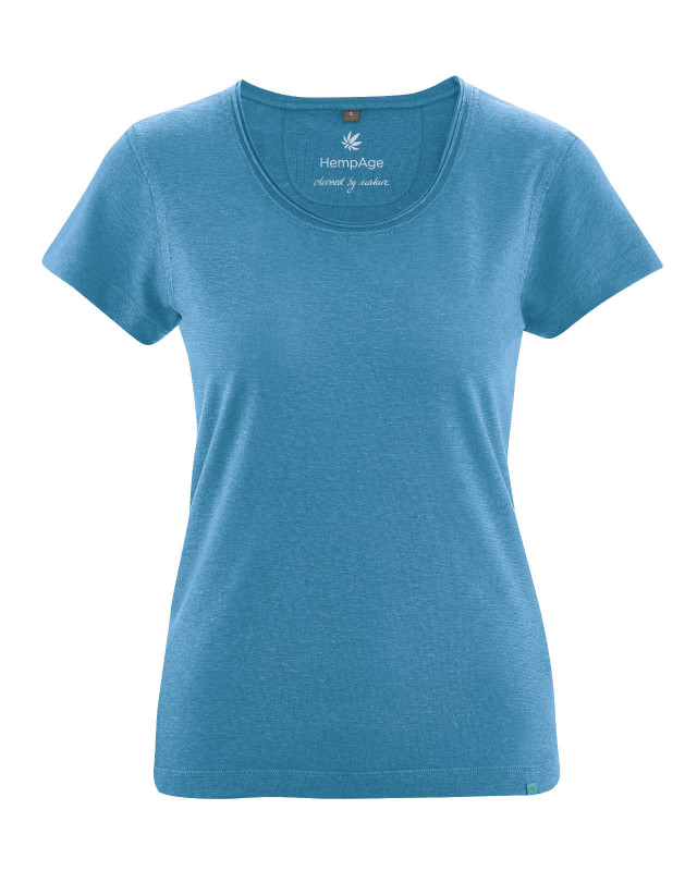 HempAge Hanf T-Shirt Breeze - Farbe atlantic aus Hanf und Bio-Baumwolle