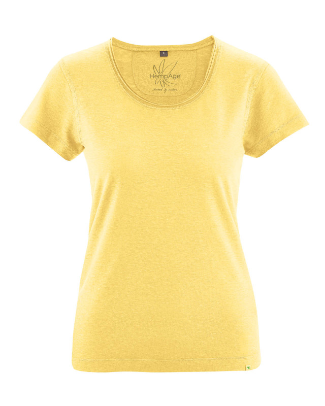 HempAge Hanf T-Shirt Breeze - Farbe butter aus Hanf und Bio-Baumwolle