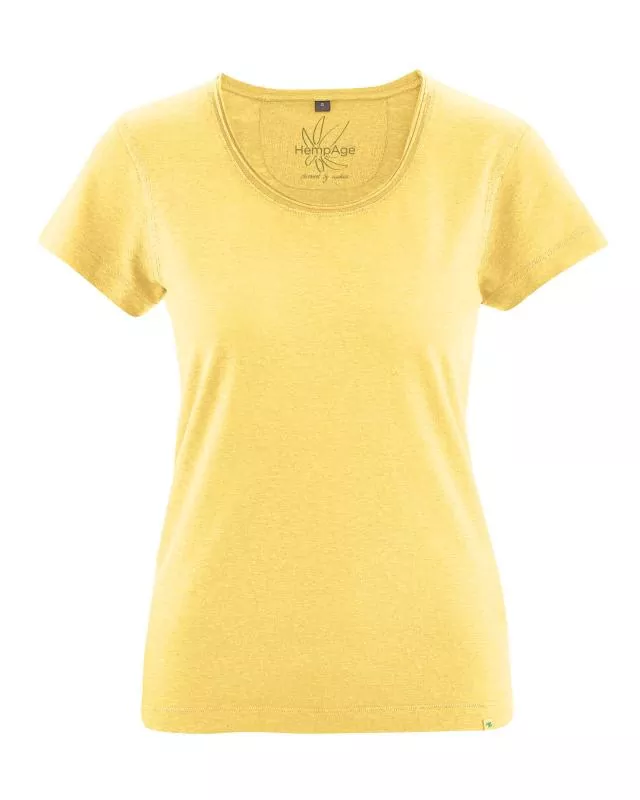HempAge Hanf T-Shirt Breeze - Farbe butter aus Hanf und Bio-Baumwolle