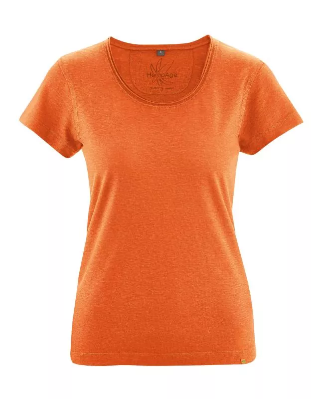 HempAge Hanf T-Shirt Breeze - Farbe nectarine aus Hanf und Bio-Baumwolle