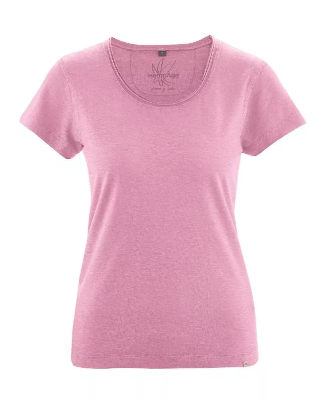 HempAge Hanf T-Shirt Breeze - Farbe rose aus Hanf und Bio-Baumwolle