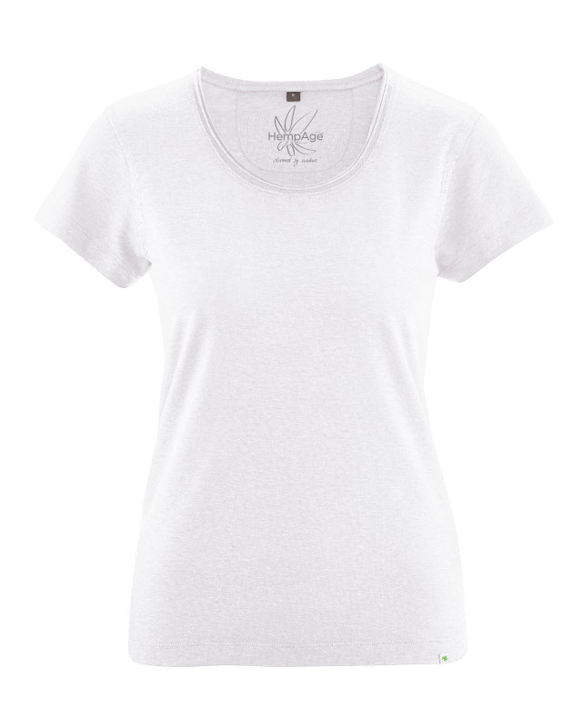 HempAge Hanf T-Shirt Breeze - Farbe white aus Hanf und Bio-Baumwolle