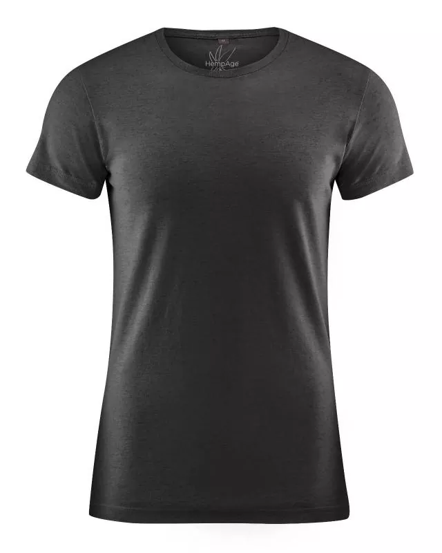 HempAge Hanf T-Shirt - Farbe black aus Hanf und Bio-Baumwolle