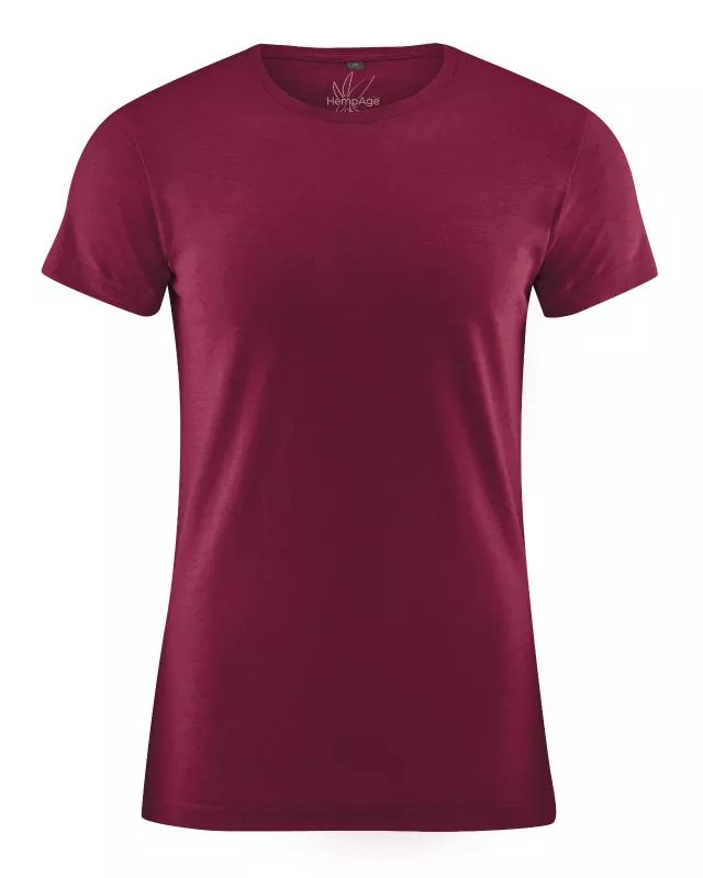 HempAge Hanf T-Shirt - Farbe rioja aus Hanf und Bio-Baumwolle