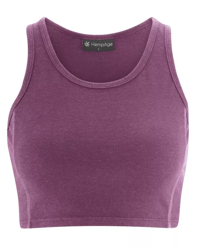 HempAge Hanf Yoga Top - Farbe purple aus Hanf und Bio-Baumwolle