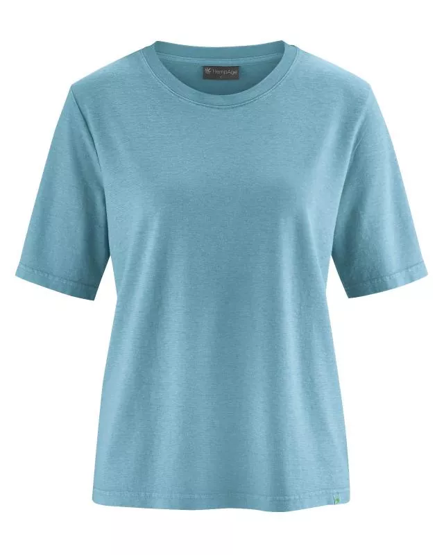 HempAge Hanf T-Shirt - Farbe wave aus Hanf und Bio-Baumwolle