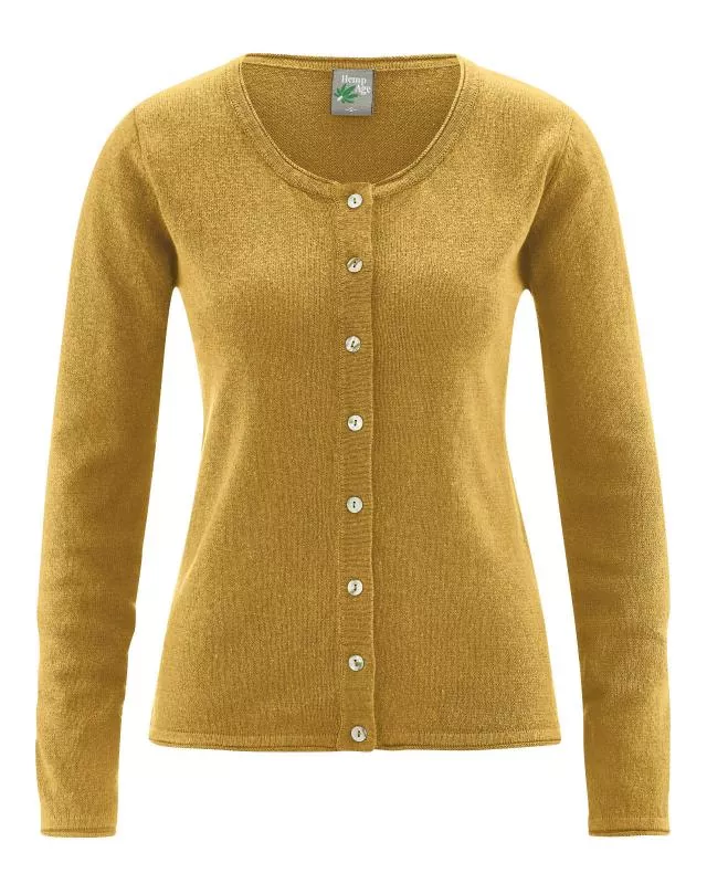 HempAge Hanf Cardigan - Farbe peanut aus Hanf und Bio-Baumwolle