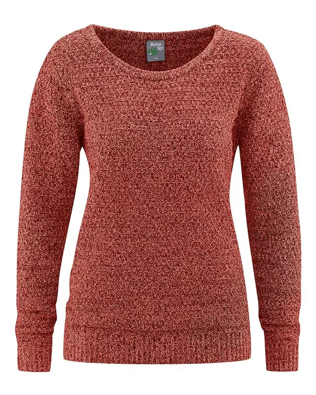 HempAge Hanf Pullover - Farbe rosehip aus Hanf und Bio-Baumwolle
