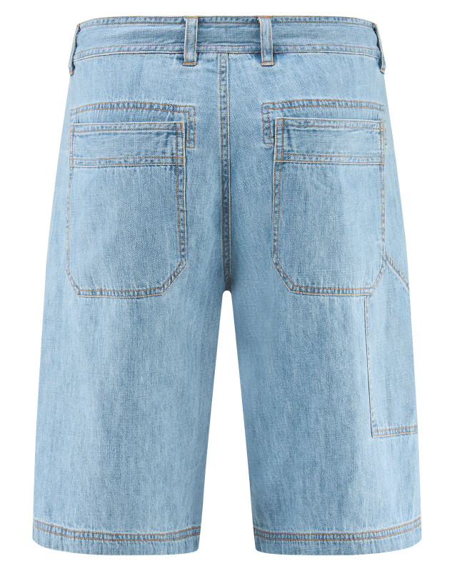 HempAge Hanf Denim Jeans Shorts - Farbe aqua aus Hanf und Bio-Baumwolle
