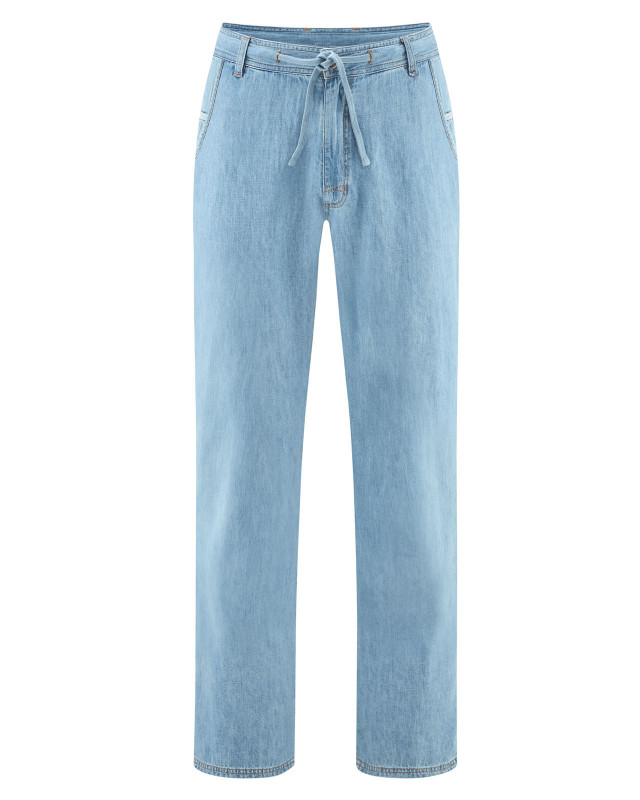 HempAge Hanf Denim Jeans - Farbe aqua aus Hanf und Bio-Baumwolle