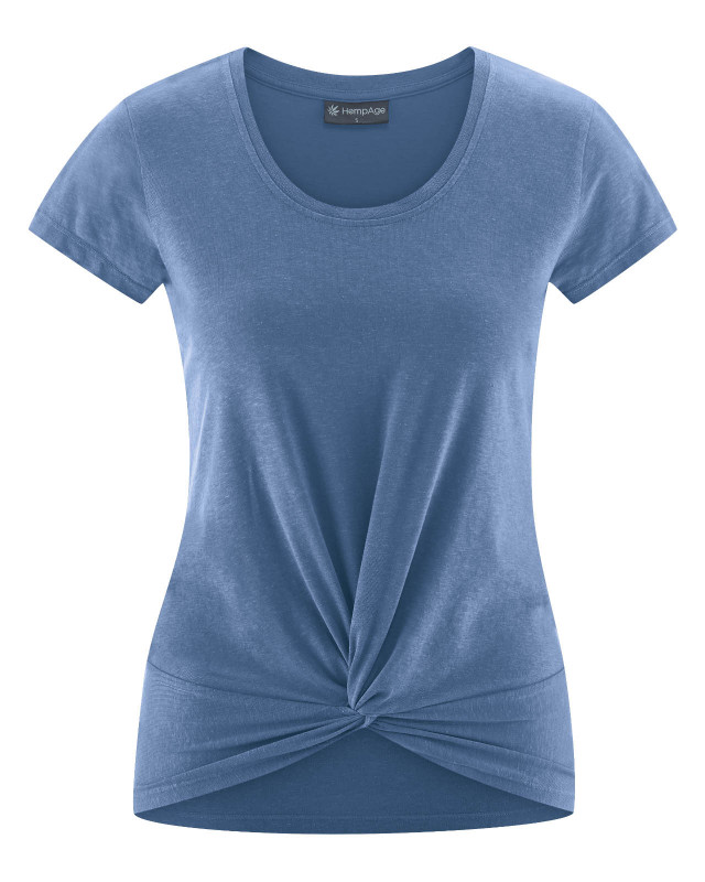 HempAge Hanf Yoga Shirt - Farbe blueberry aus Hanf und Bio-Baumwolle