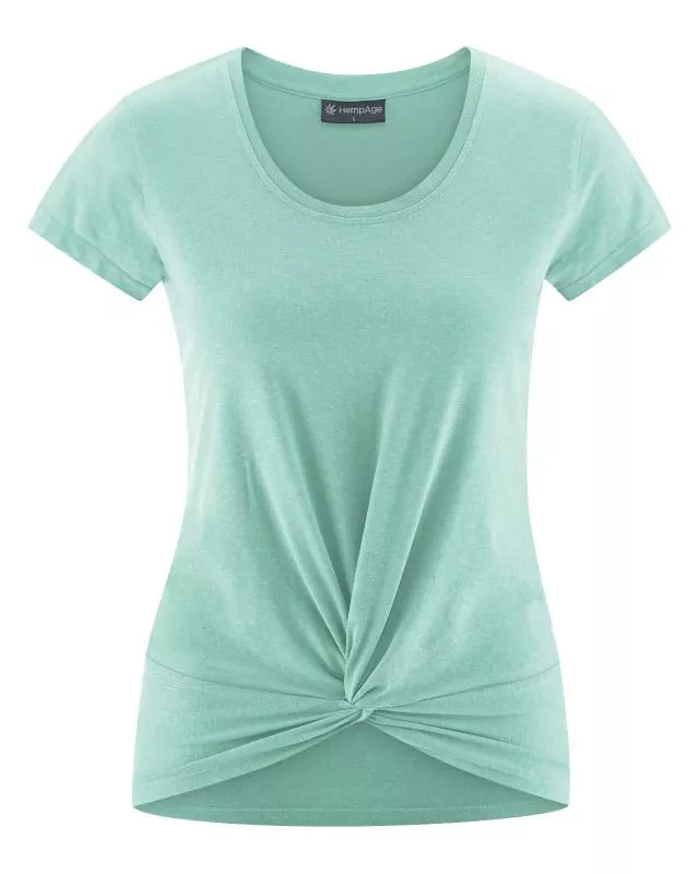 HempAge Hanf Yoga T-Shirt - Farbe sage aus Bio-Baumwolle und Hanf