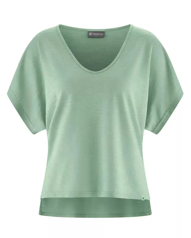 HempAge Hanf T-Shirt - Farbe menta aus Hanf und Bio-Baumwolle