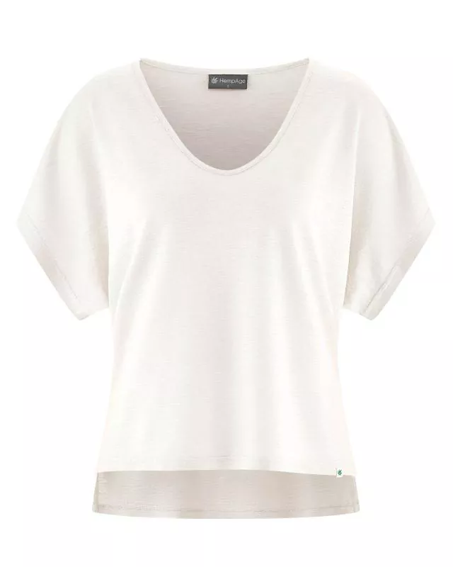 HempAge Hanf T-Shirt - Farbe offwhite aus Hanf und Bio-Baumwolle