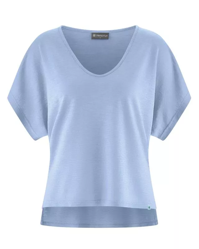 HempAge Hanf T-Shirt - Farbe water aus Hanf und Bio-Baumwolle
