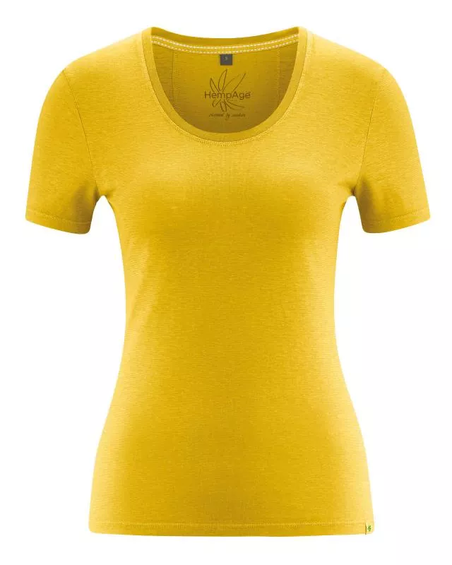 HempAge Hanf T-Shirt - Farbe curry aus Hanf und Bio-Baumwolle