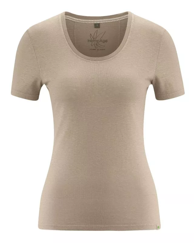 HempAge Hanf T-Shirt - Farbe grit aus Hanf und Bio-Baumwolle