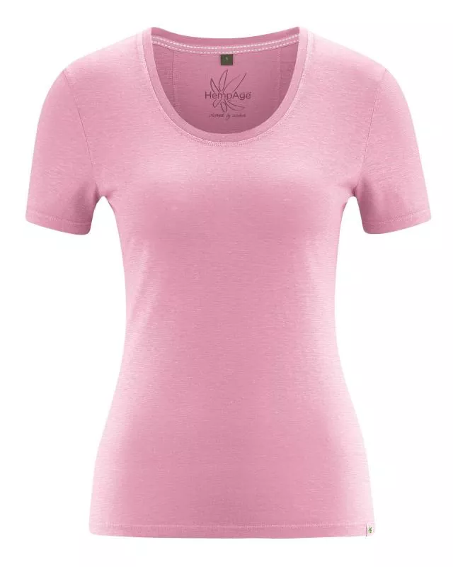 HempAge Hanf T-Shirt - Farbe rose aus Hanf und Bio-Baumwolle
