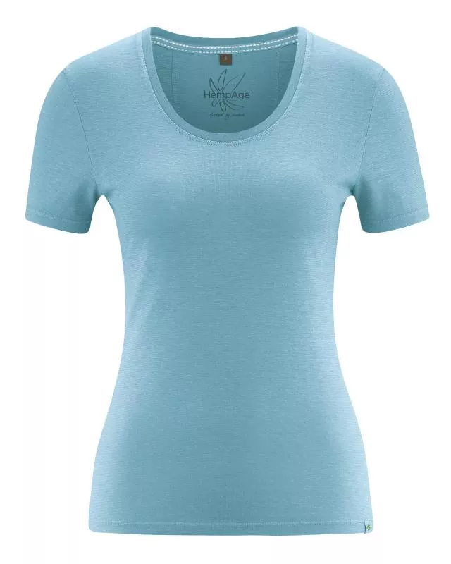 HempAge Hanf T-Shirt - Farbe wave aus Hanf und Bio-Baumwolle
